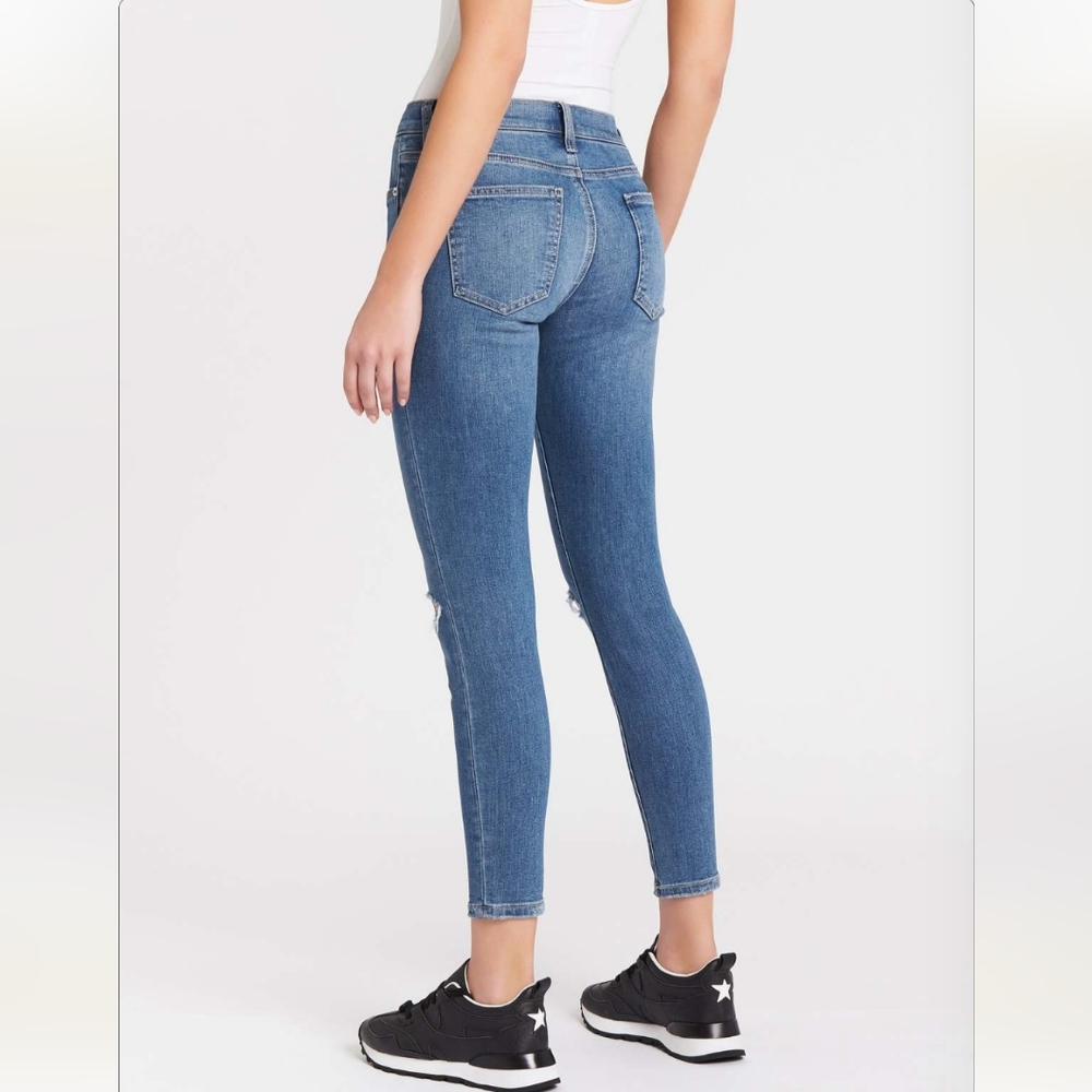 Current Elliot Stiletto Jeans -2 year destroy stretch indigo Size 34